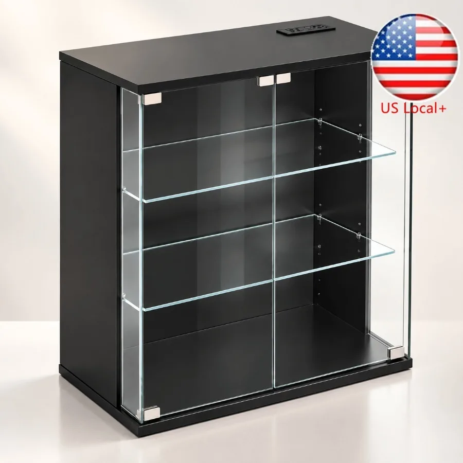 Glass Cabinet Display - Display Cabinet for Living Room, Tempered
