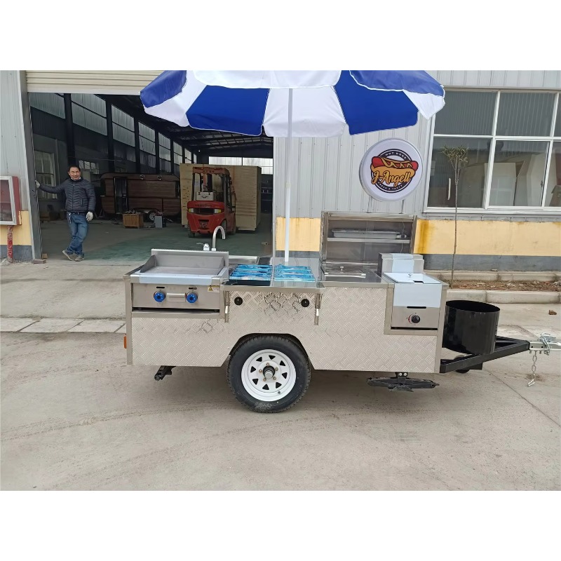 Fully Equipped Custom Stainles - Hot Dog Vending Cart ulasan dan harga