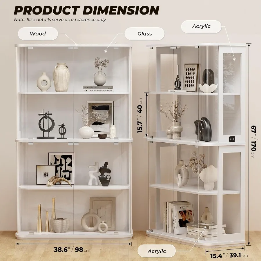 Rounded Display Cabinet with G - Glass Cabinet Display ulasan dan harga