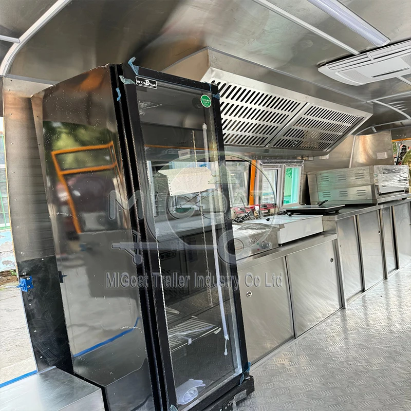 Commercial Mobile Food Van wit - Hot Dog Vending Cart ulasan dan harga