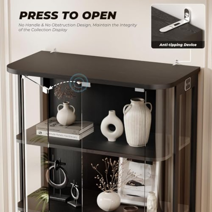 3-Tier Rounded Display Cabinet - Glass Cabinet Display ulasan dan harga