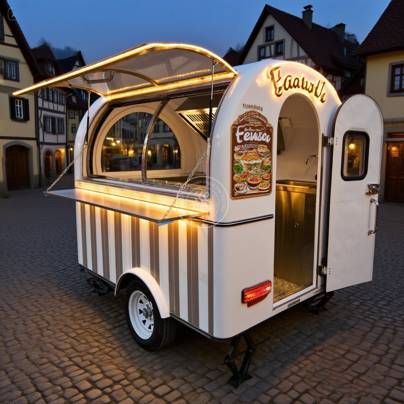 Food Truck Trailer Mobile Kitc - Hot Dog Vending Cart ulasan dan harga