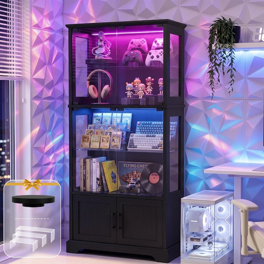 Display Cabinet with Glass Doo - Glass Cabinet Display ulasan dan harga