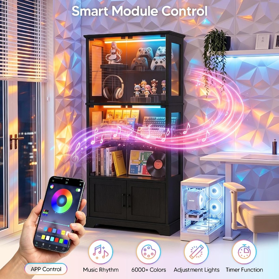 Display Cabinet with Glass Doo - Glass Cabinet Display ulasan dan harga