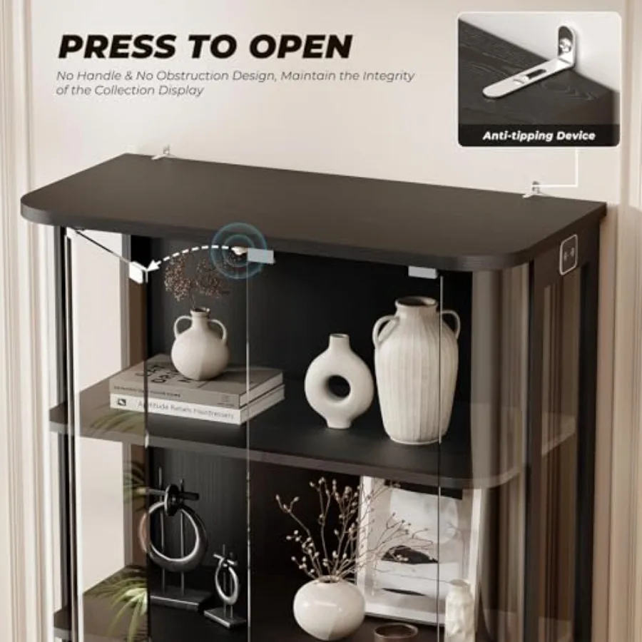 3-Tier Rounded Display Cabinet - Glass Cabinet Display ulasan dan harga