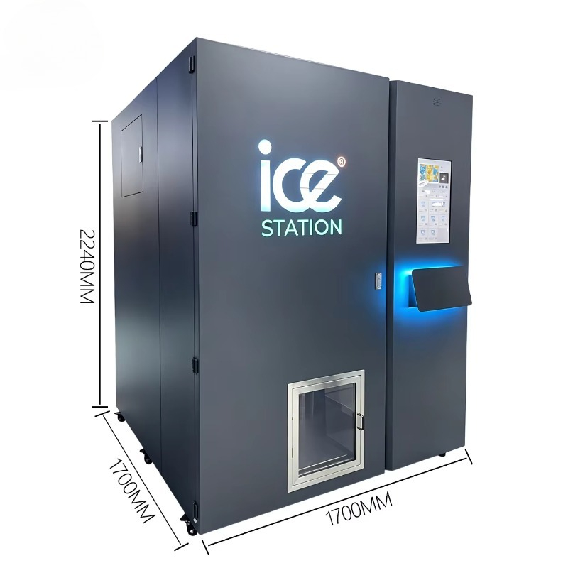 High Capacity 450kg Bagged Ice - Bill Acceptor Vending ulasan dan harga
