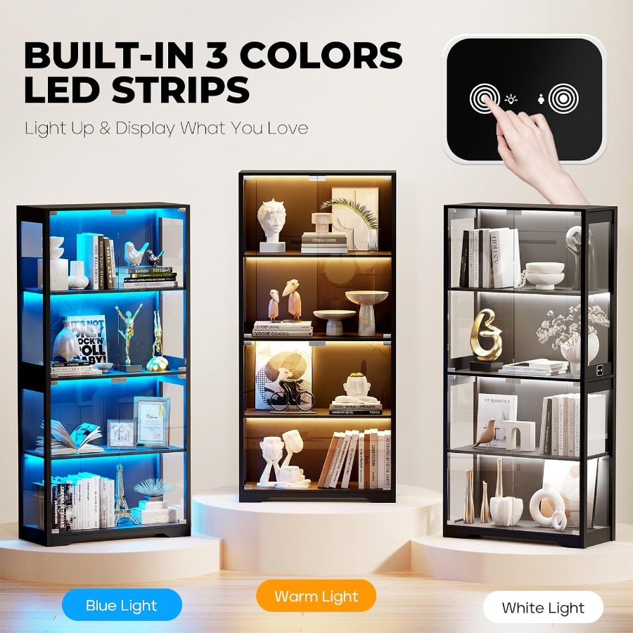 Display Cabinet with Glass Doo - Glass Cabinet Display ulasan dan harga