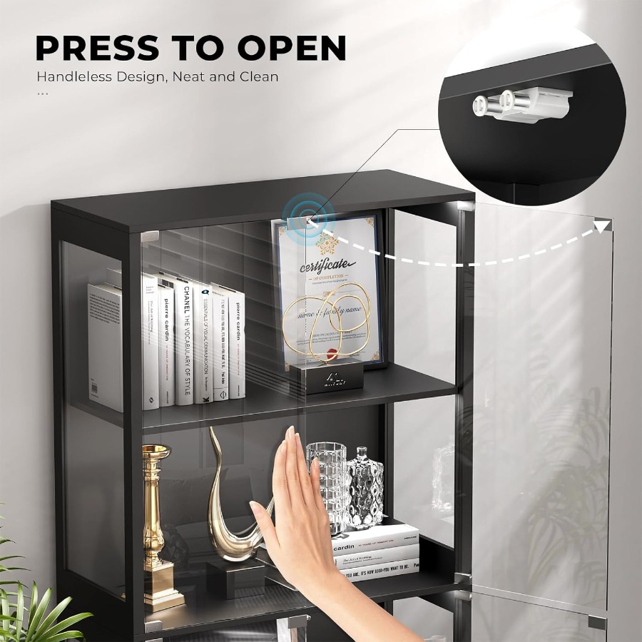 Display Cabinet with Glass Doo - Glass Cabinet Display ulasan dan harga