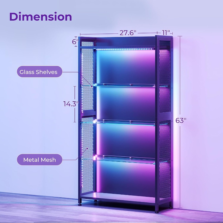 Display Case with Glass Shelve - Glass Cabinet Display ulasan dan harga